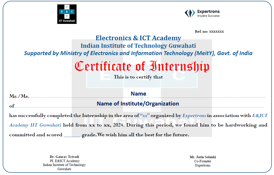 Sample Internship Certificate